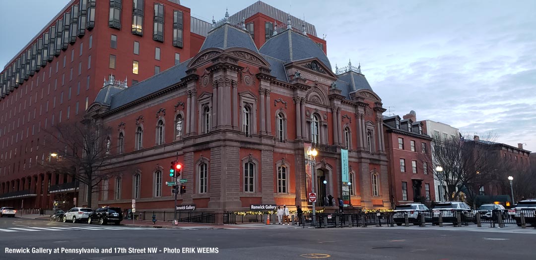 The Renwick Gallery at Pennsylvania and 17th Street NW in Washington DC The Renwick Gallery at Pennsylvania and 17th Street NW in Washington DC