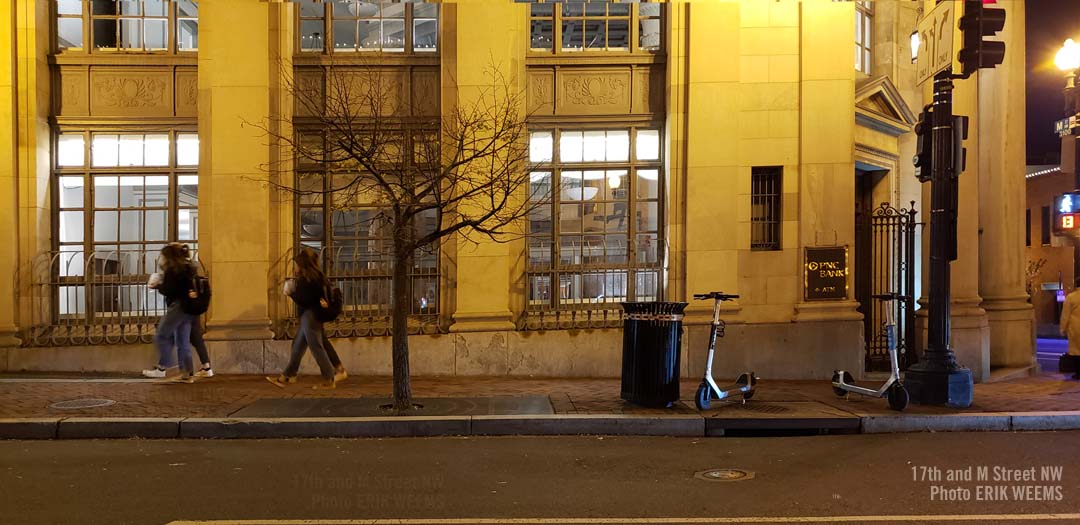 Click image to enlarge - at 17th and M Street at Night Washington DC At 17th and M Street at Night Washington DC