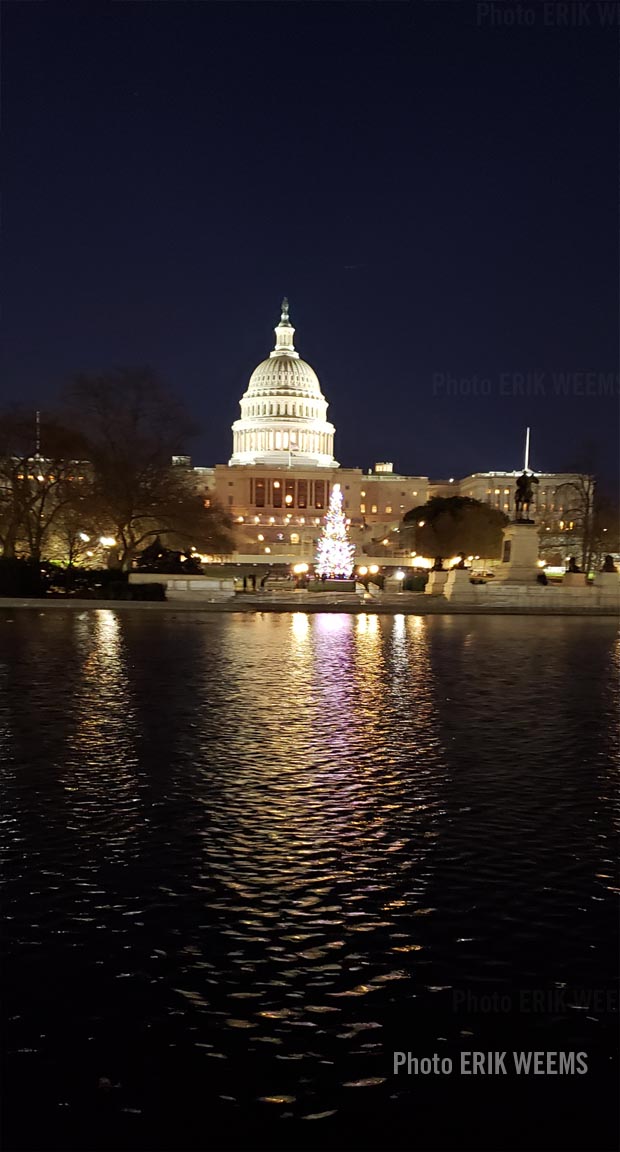 Click to enlarge - at night at the reflecting waters at the Capitol Dome At night at the reflecting waters at teh Capitol Dome