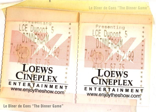 The Dinner Game at Loews Dupont Circle Theater The Dinner Game at Loews Dupont Circle Theater