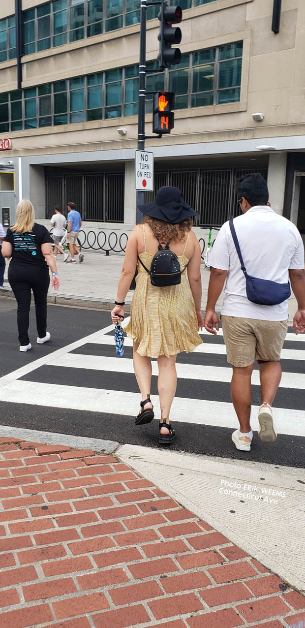On the bricks on Connecticut Avenue