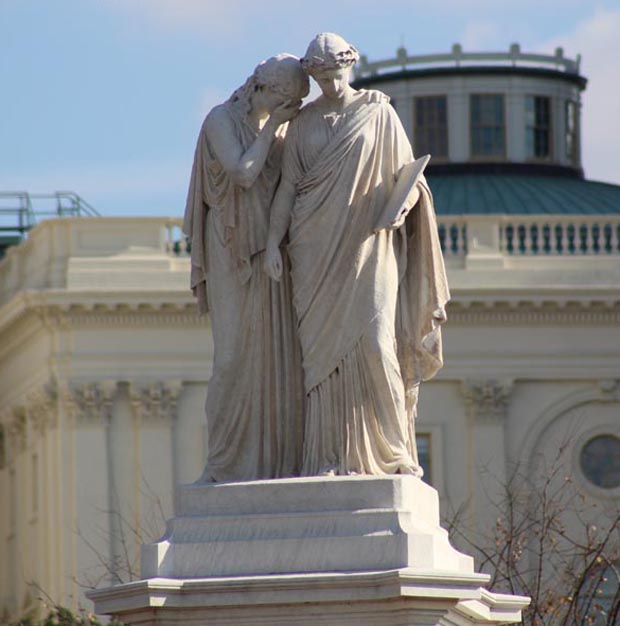 The Peace Monument near the Capitol Building