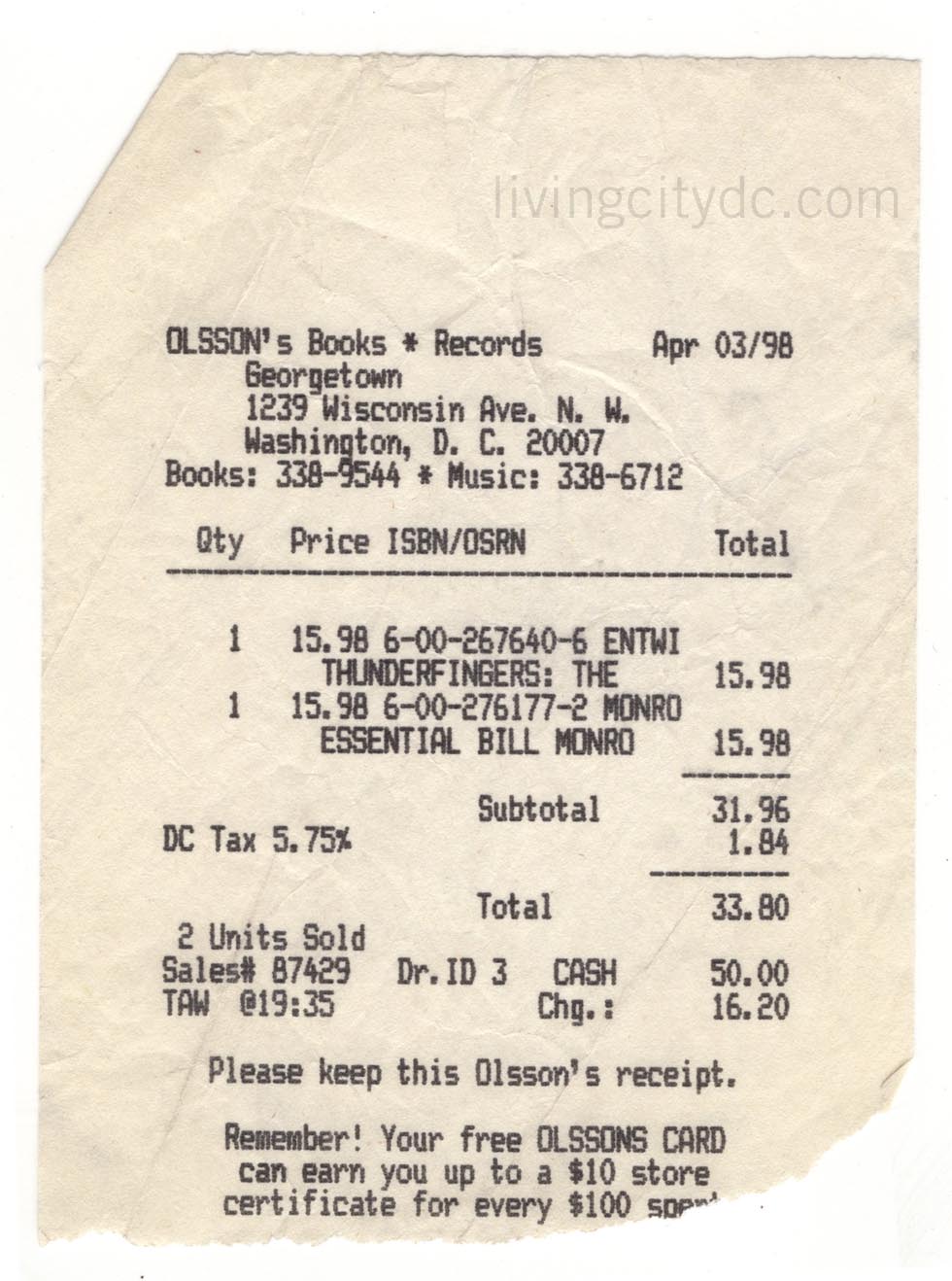 Olssons Books and Records - Georgetown 1239 Wisconsin Ave Washington DC