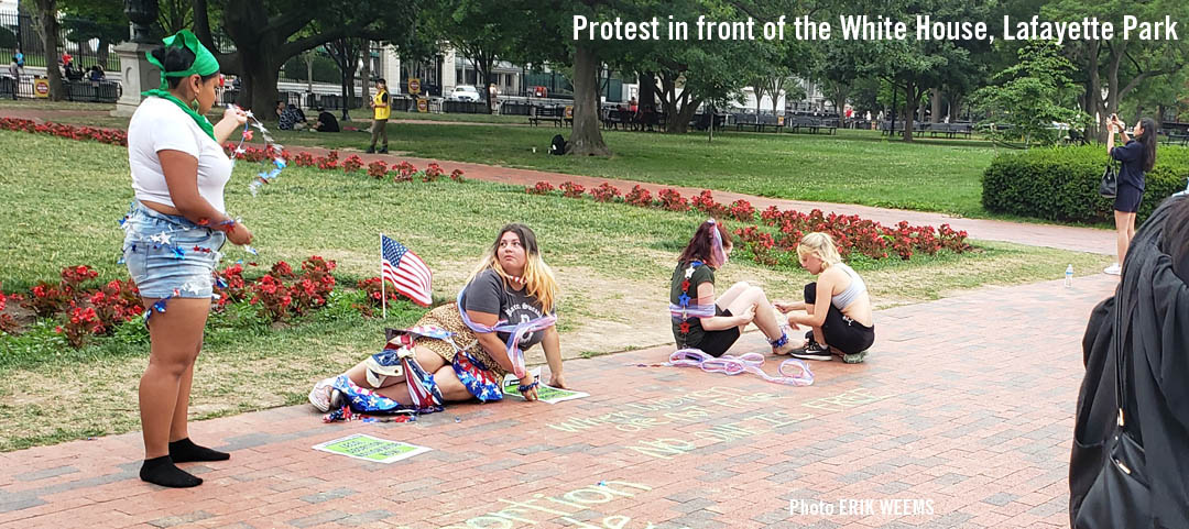 Protest oin front of the White House