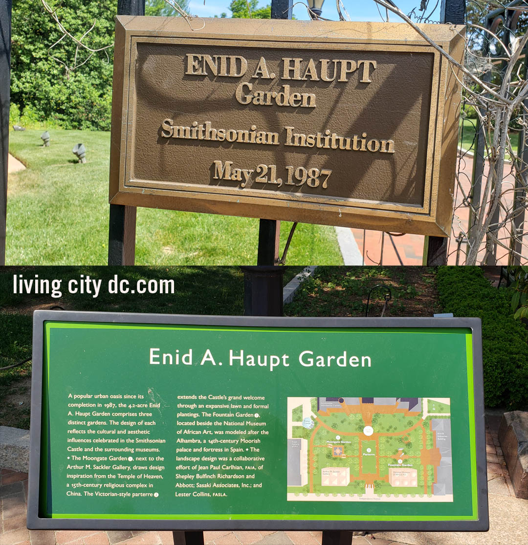Signs at the Urban oasis Enid A Haupt Garden Signs at the Urban oasis Enid A Haupt Garden