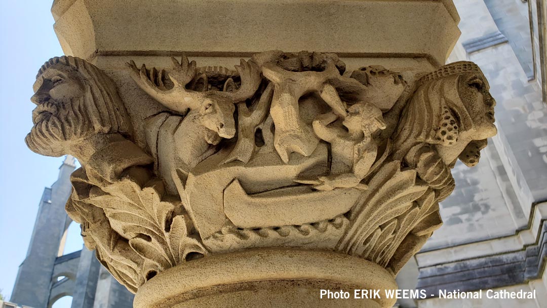 Deer Head Sculpture at National Cathedral